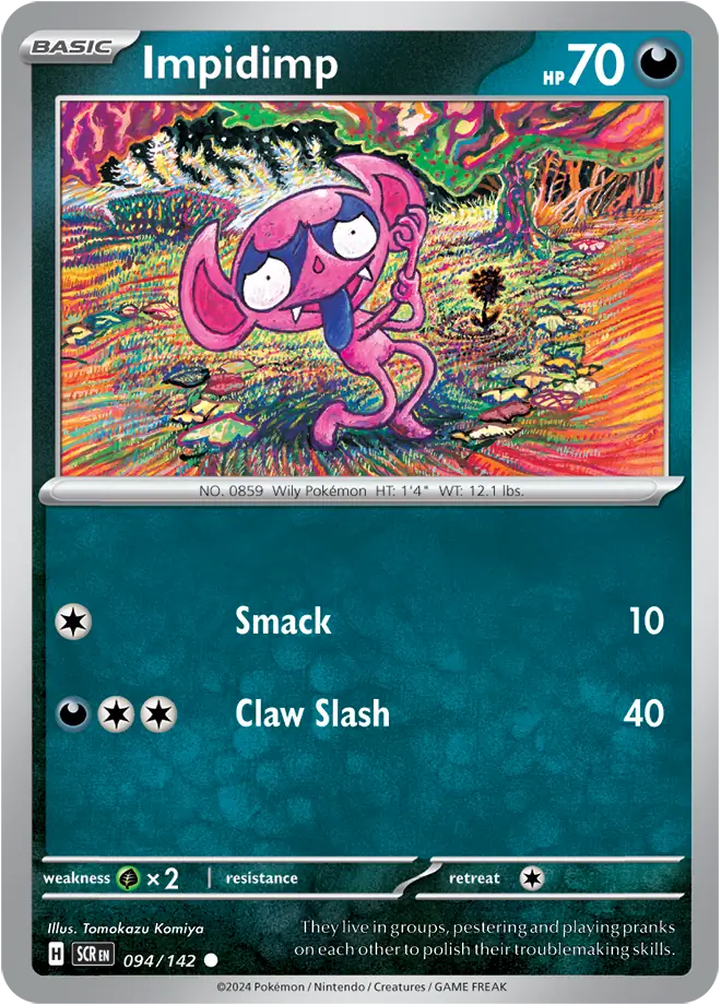 094/142 Impidimp Stellar Crown Pokémon Card