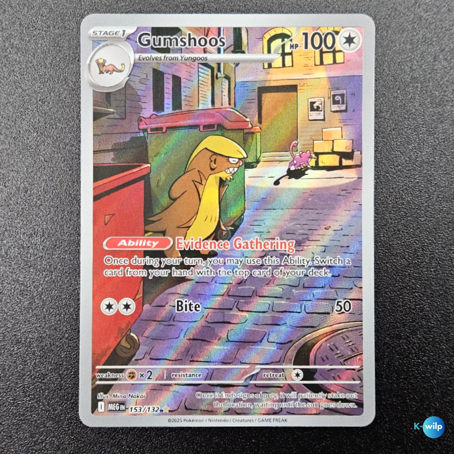 Gumshoos 153/132 Mega Evolution English Pokémon Trading Card