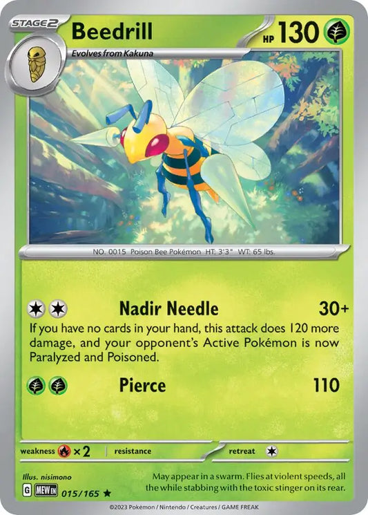 015/165 Beedrill 151 Pokémon Card