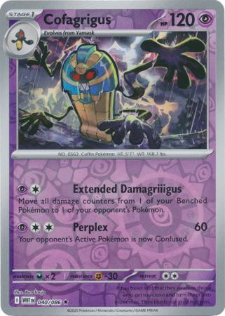 040/086 Cofagrigus Reverse Holo White Flare Pokémon Card
