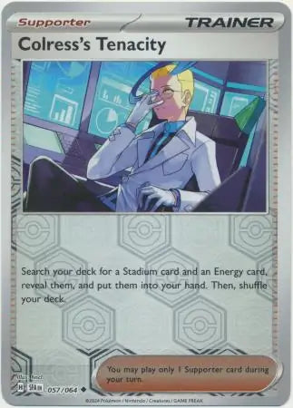 057/064 Colress's Tenacity Reverse Holo Shrouded Fable Pokémon Card
