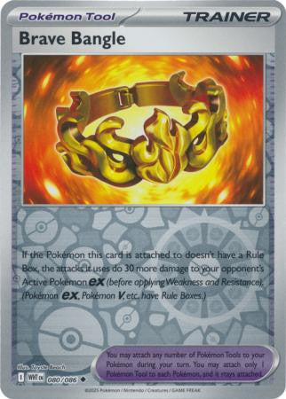 080/086 Brave Bangle Reverse Holo White Flare Pokémon Card