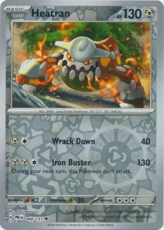 068/131 Heatran Reverse Holo Prismatic Evolutions Pokémon Card