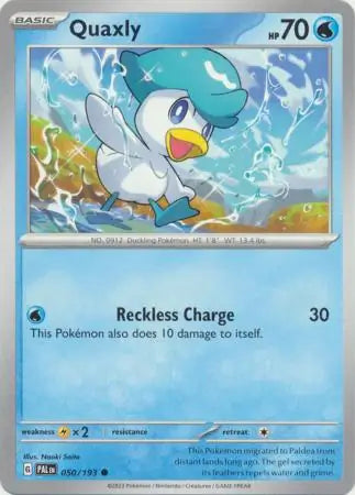 050/193 Quaxly Paldea Evolved Pokémon Card