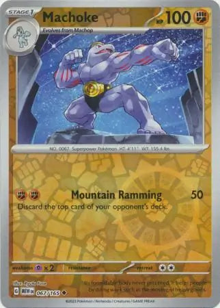 067/165 Machoke Reverse Holo 151 Pokémon Card