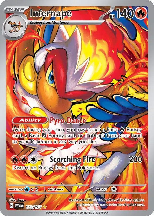 173/167 Infernape Twilight Masquerade Pokémon Card