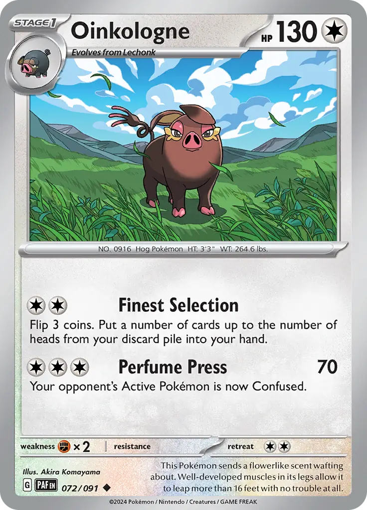 072/091 Oinkologne Paldean Fates Pokémon Card