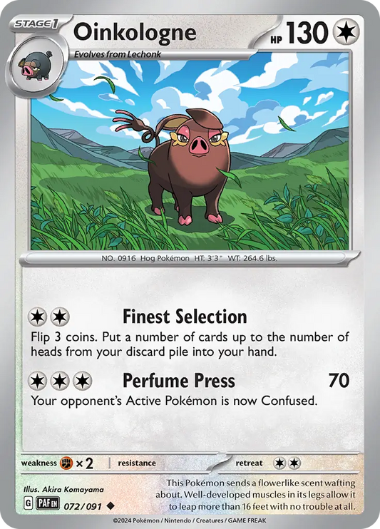 072/091 Oinkologne Paldean Fates Pokémon Card