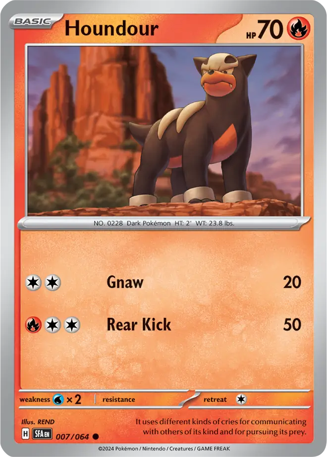 007/064 Houndour Shrouded Fable Pokémon Card