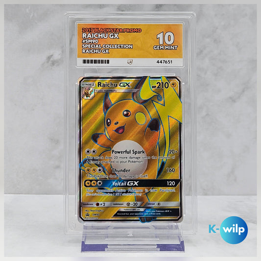 Raichu GX SM90 English Black Star Promo Pokémon Card ACE Graded 10