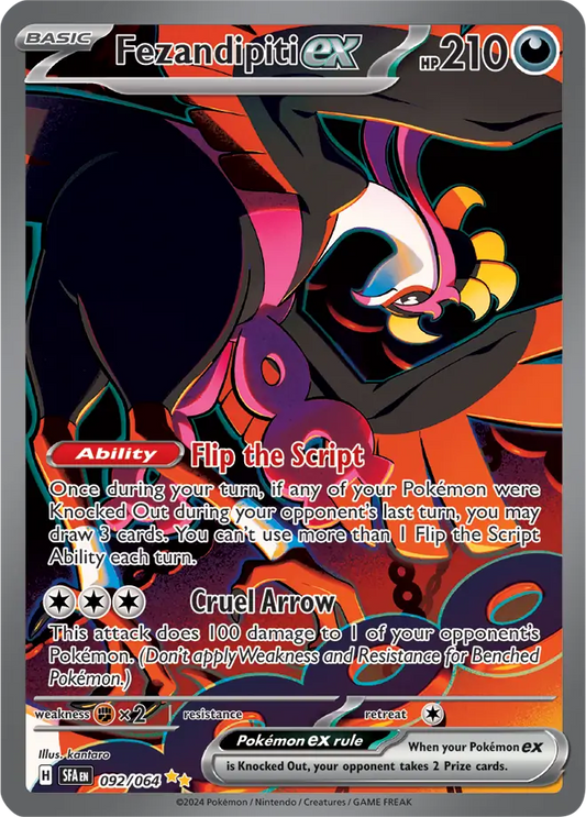 092/064 Fezandipiti Shrouded Fable Pokémon Card