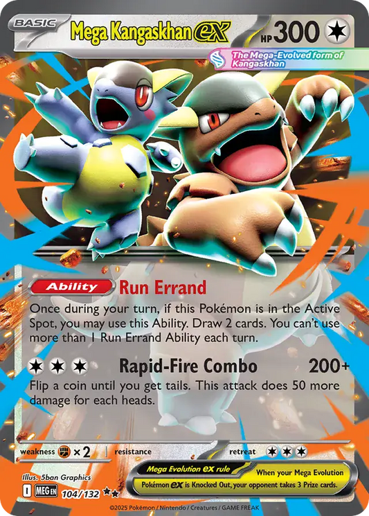 104/132 Mega Kangaskhan ex Mega Evolution Pokémon Card