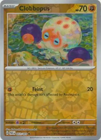 051/091 Clobbopus Reverse Holo Paldean Fates Pokémon Card