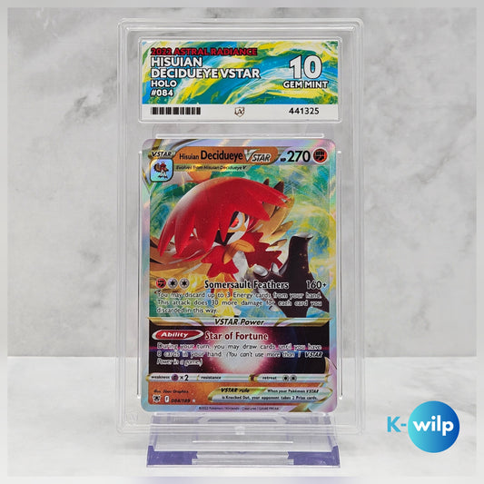 Hisuian Decidueye VStar 084/189 English Astral Radiance Pokémon Card ACE Graded 10