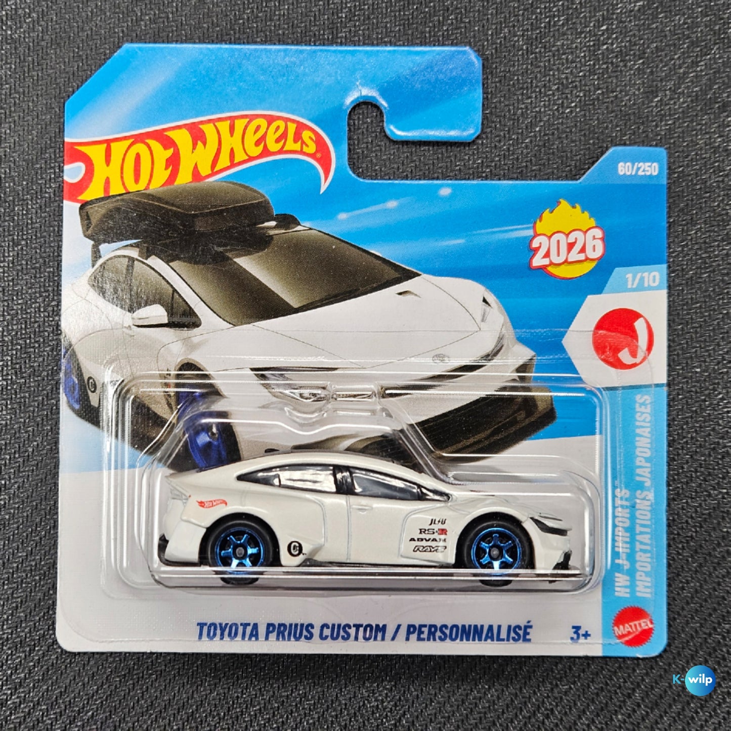 60/250 Toyota Prius Custom HW J-Imports 2026 Mainline Hot Wheels Short Card Mattel
