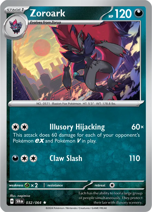 032/064 Zoroark Shrouded Fable Pokémon Card