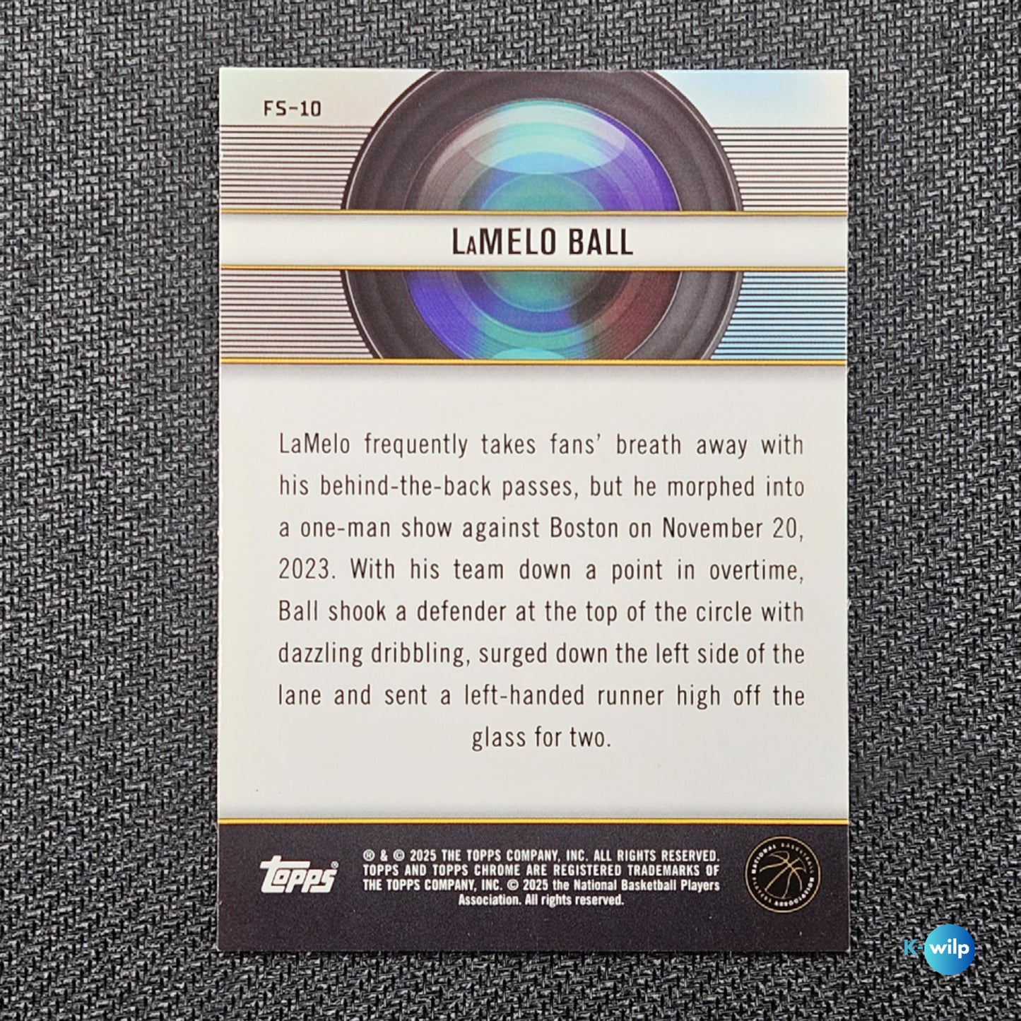 FS-10 2024 Topps Chrome Film Study Refractor LaMelo Ball