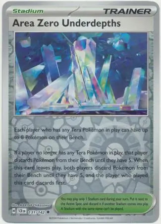 131/142 Area Zero Underdepths Reverse Holo Stellar Crown Pokémon Card