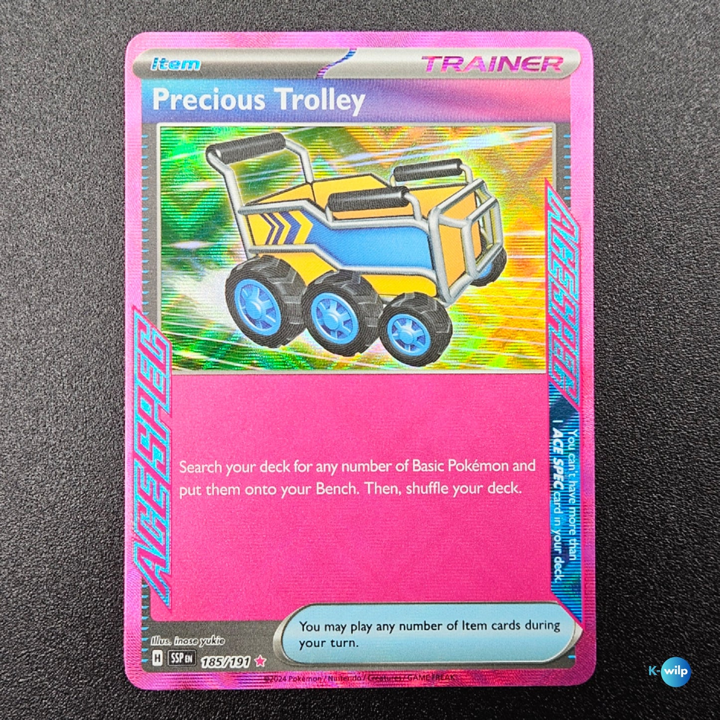 Precious Trolley 185/191 Surging Sparks Holo English Pokémon Trading Card