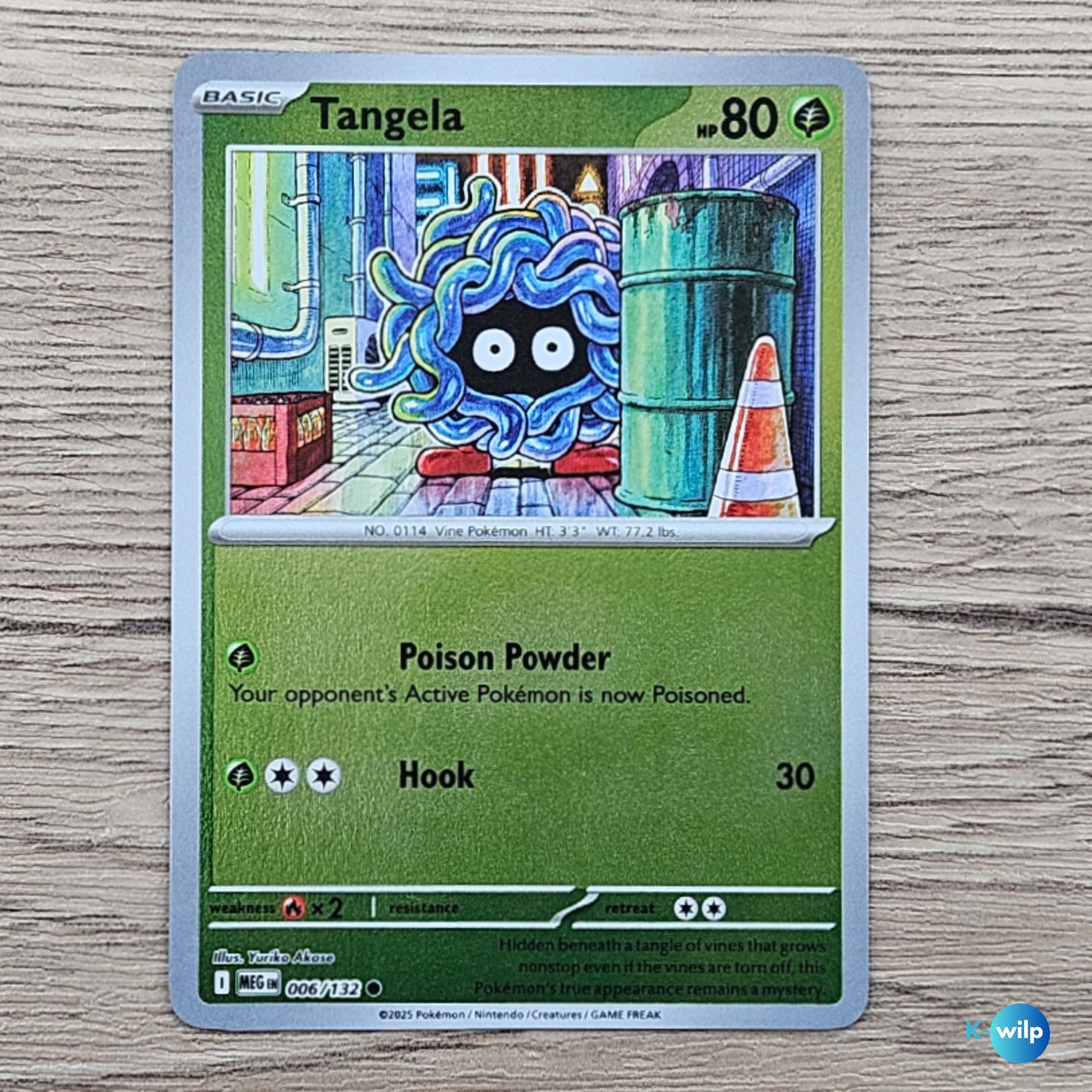 006/132 Tangela Reverse Holo Mega Evolution Pokémon Card