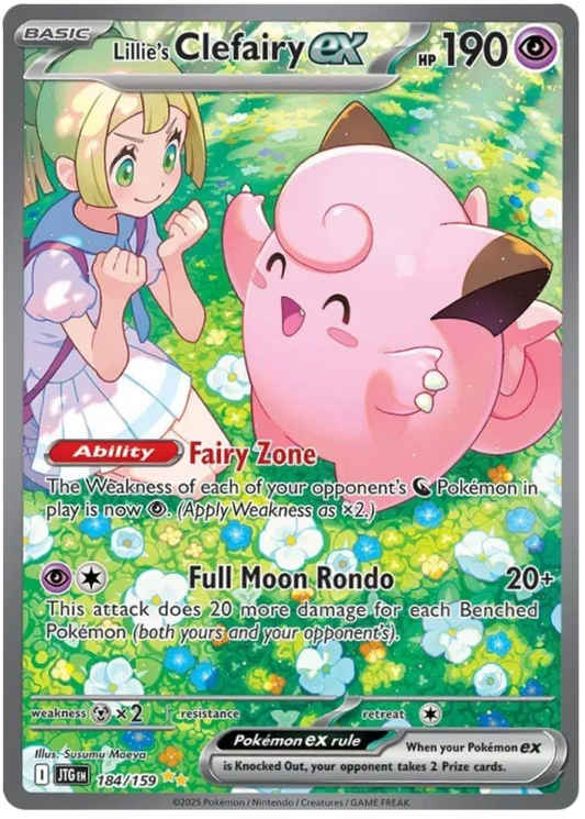 184/159 Lillie's Clefairy ex Journey Together Pokémon Card
