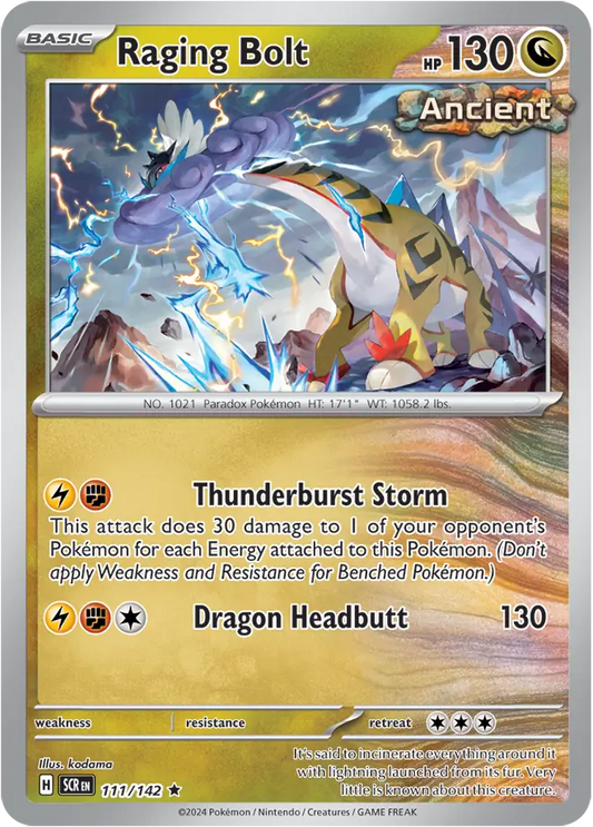 111/142 Raging Bolt Stellar Crown Pokémon Card
