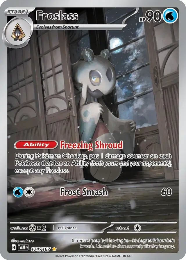 174/167 Froslass Twilight Masquerade Pokémon Card