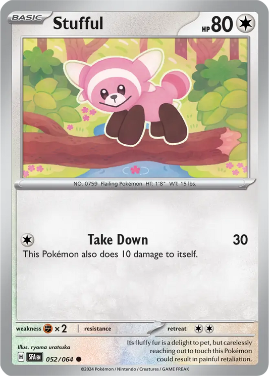 052/064 Stufful Shrouded Fable Pokémon Card