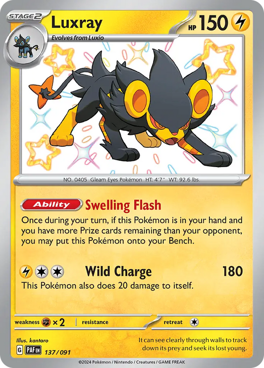 137/091 Luxray Paldean Fates Pokémon Card