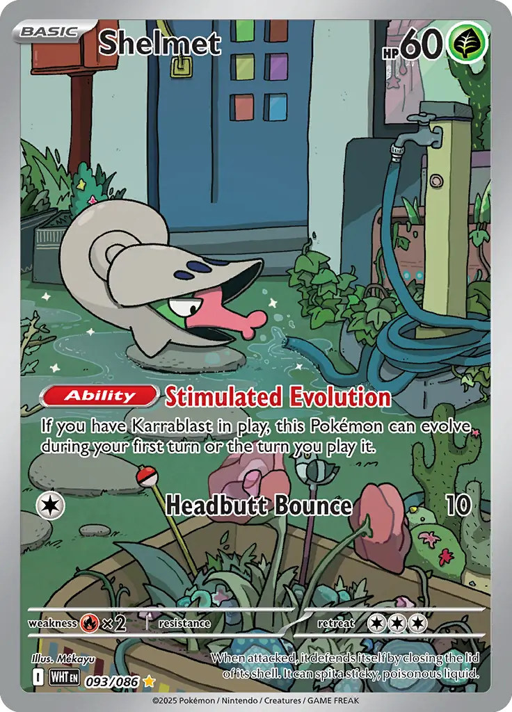 093/086 Shelmet White Flare Pokémon Card
