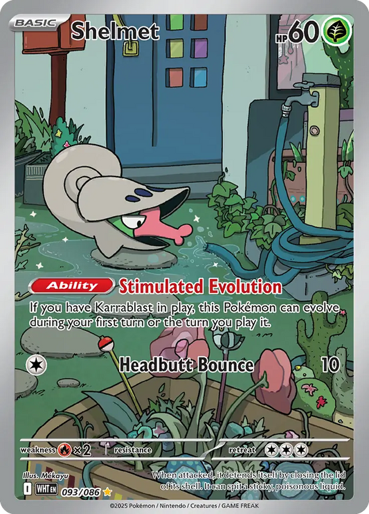093/086 Shelmet White Flare Pokémon Card