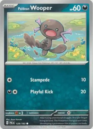 129/193 Paldean Wooper Paldea Evolved Pokémon Card