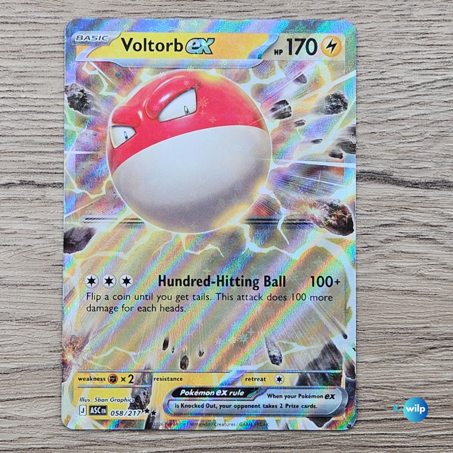 058/217 Voltorb ex Double Rare Ascended Heroes Pokémon Trading Card