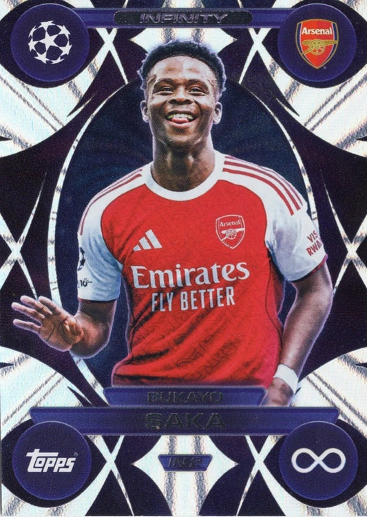 IN 2 Bukayo Saka (Arsenal) Infinity 2025/2026 Topps UCC Match Attax