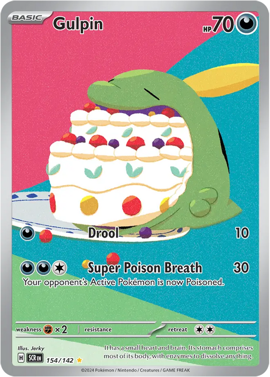 154/142 Gulpin Stellar Crown Pokémon Card