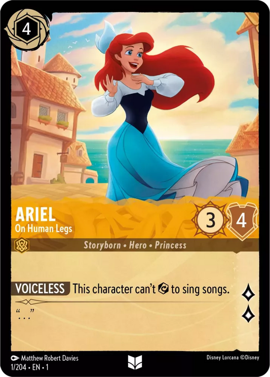 001/204 Ariel - On Human Legs Lorcana Card