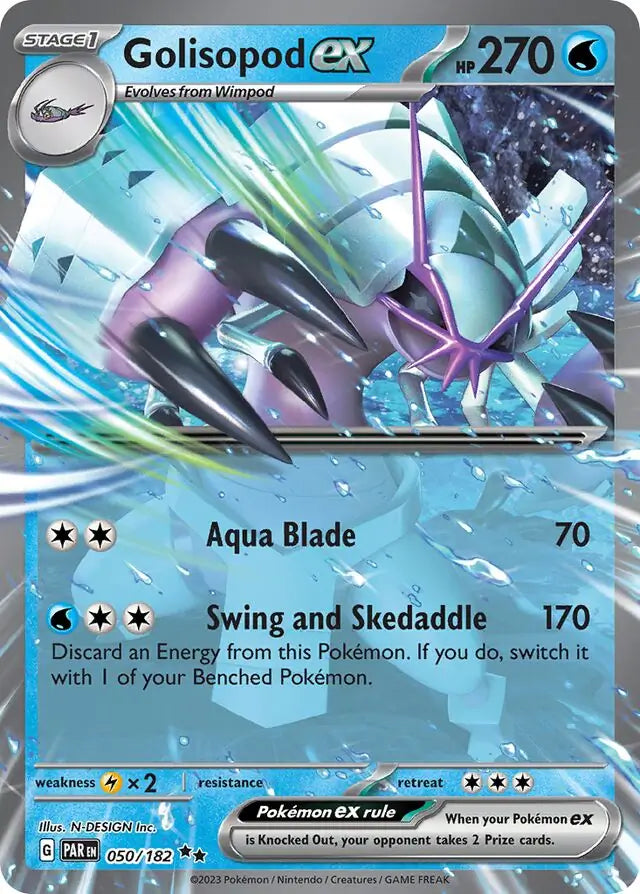 050/182 Golisopod ex Paradox Rift Pokémon Card