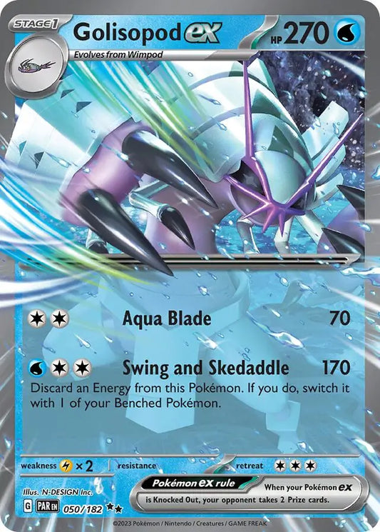 050/182 Golisopod ex Paradox Rift Pokémon Card