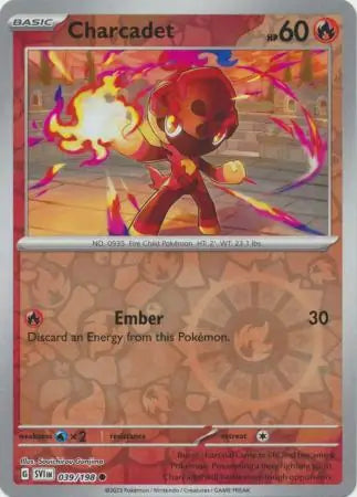 039/198 Charcadet Reverse Holo Scarlet & Violet Base Set Pokémon Card