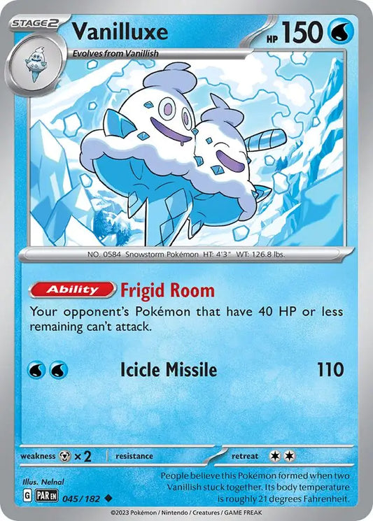 045/182 Vanilluxe Paradox Rift Pokémon Card