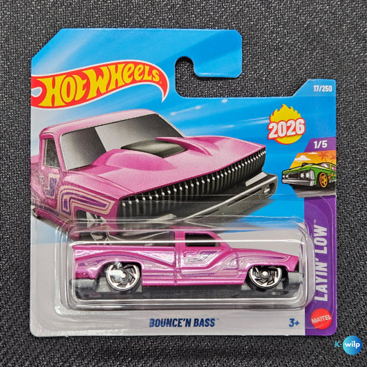 17/250 Bounce'N Bass Layin' Low 2026 Mainline Hot Wheels Short Card Mattel