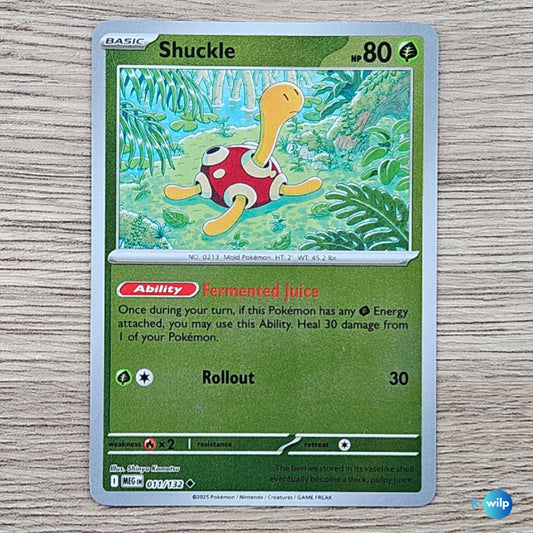 011/132 Shuckle Reverse Holo Mega Evolution Pokémon Card