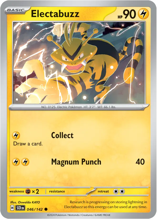 046/142 Electabuzz Stellar Crown Pokémon Card