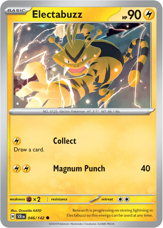 046/142 Electabuzz Stellar Crown Pokémon Card