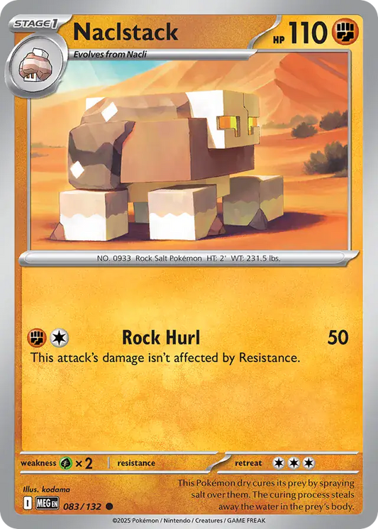 083/132 Naclstack Mega Evolution Pokémon Card