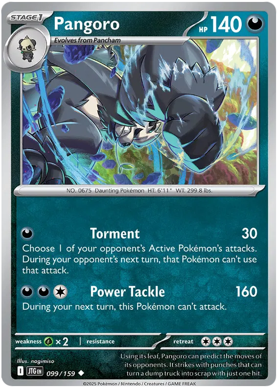 099/159 Pangoro Journey Together Pokémon Card
