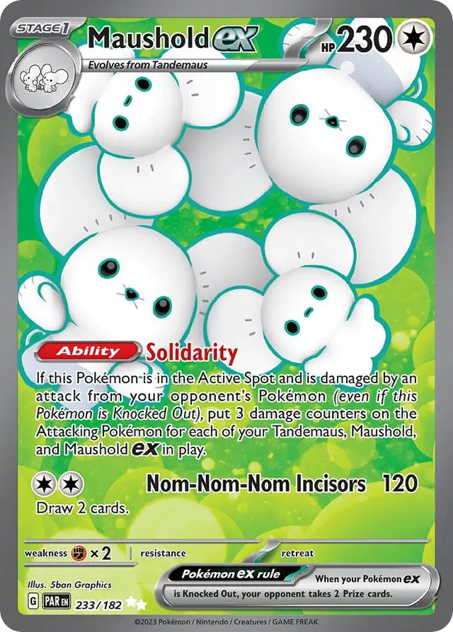 233/182 Maushold ex Paradox Rift Pokémon Card