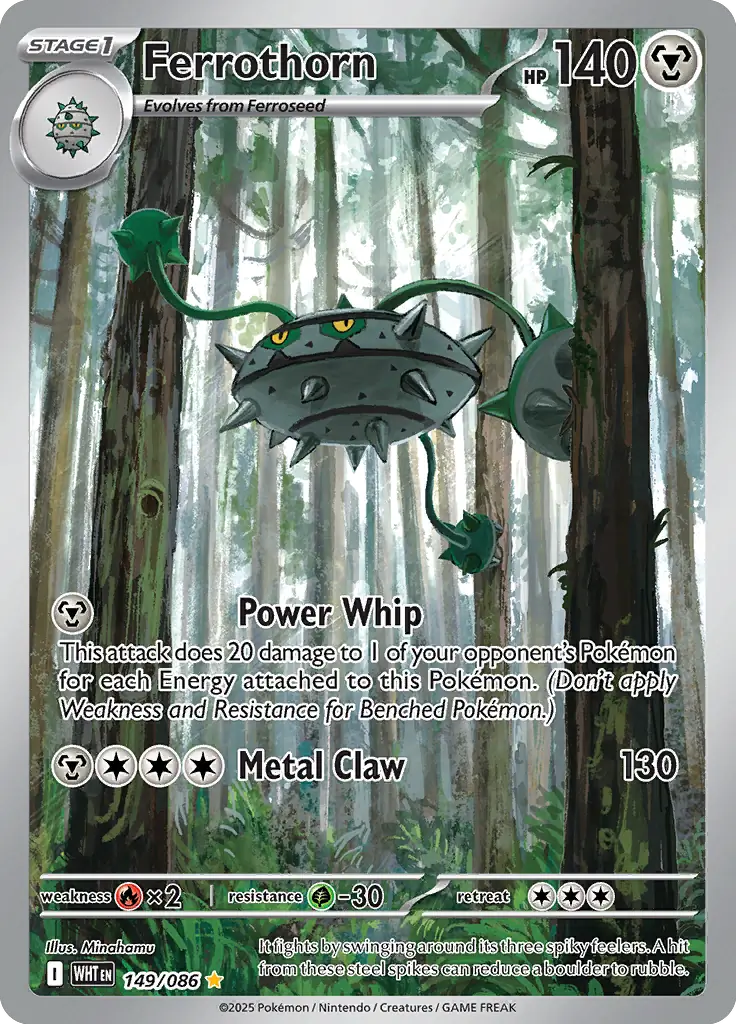 149/086 Ferrothorn White Flare Pokémon Card