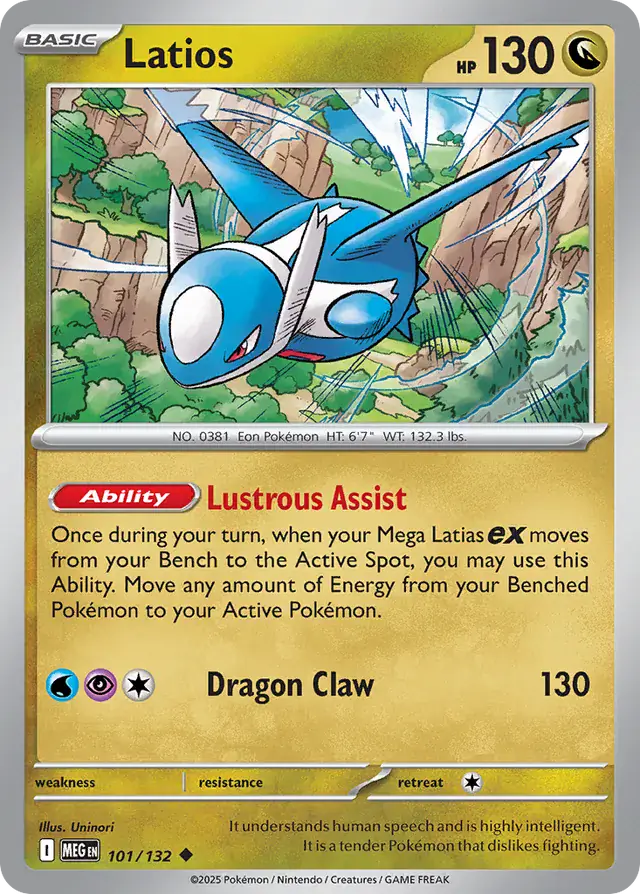 101/132 Latios Mega Evolution Pokémon Card