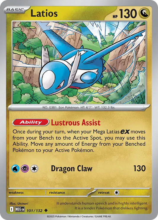 101/132 Latios Mega Evolution Pokémon Card